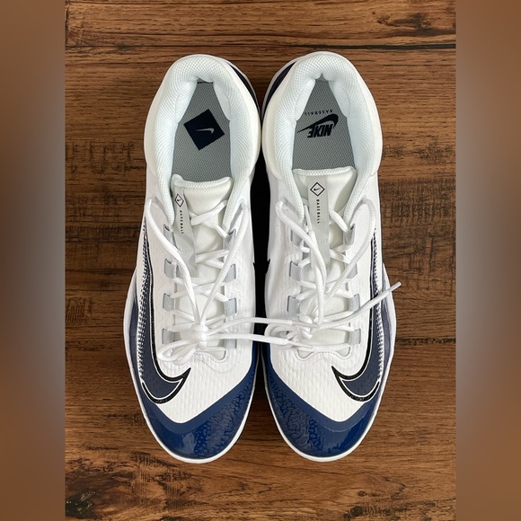 Nike Alpha Huarache Elite 4 Low ‘White Navy’ (size mens 14) - Picture 3 of 6